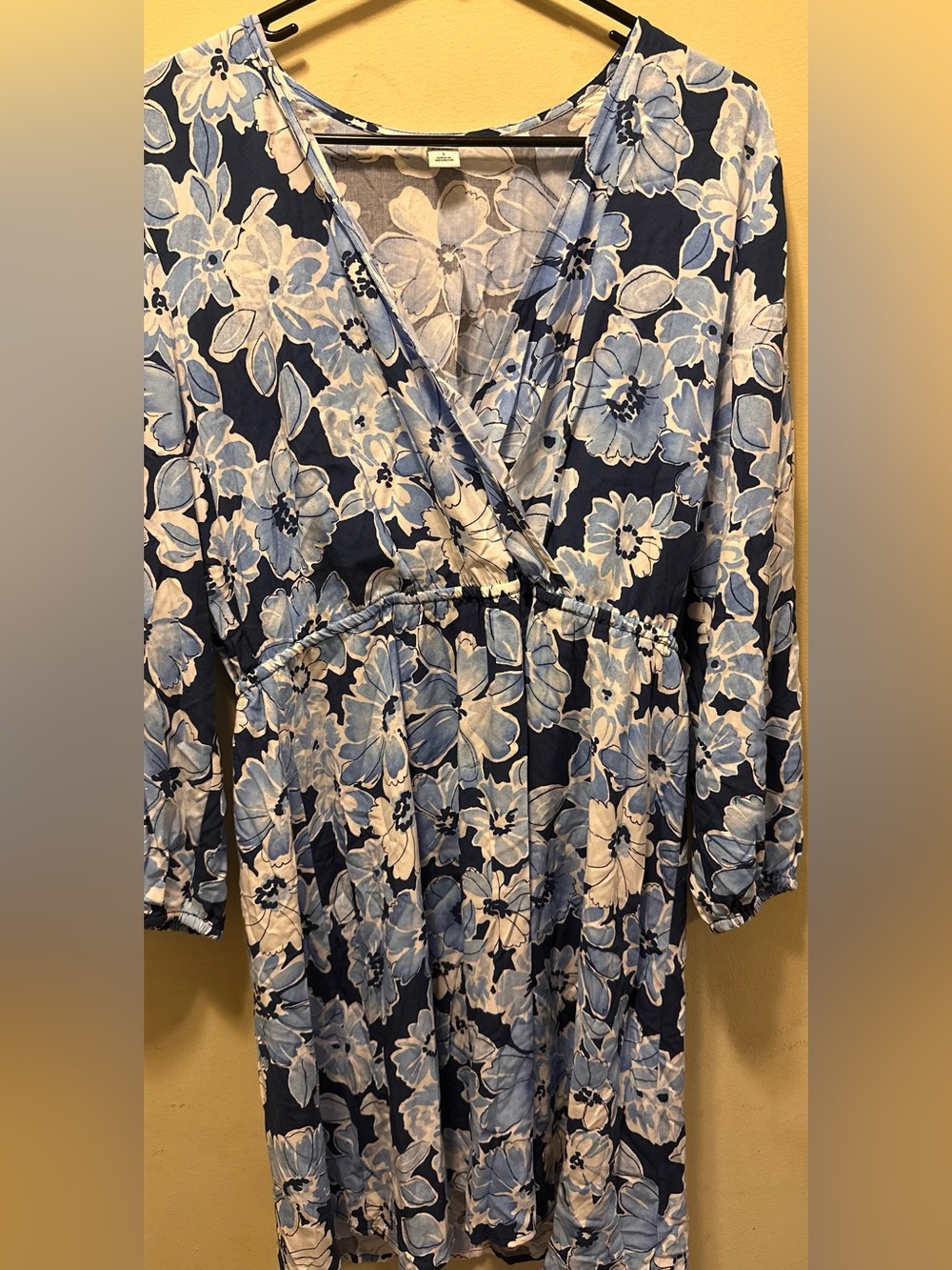 NEW. Old Navy Blue and White Floral Dress